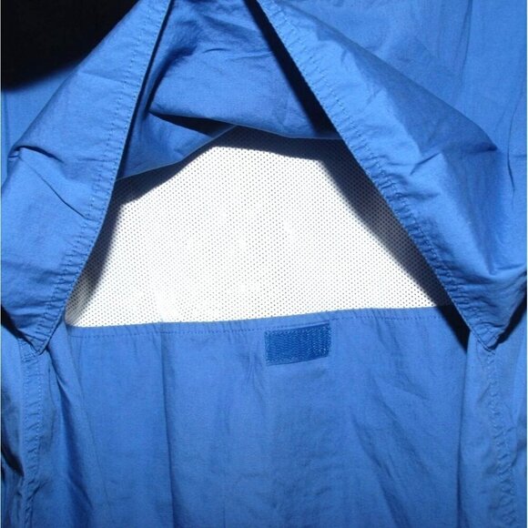 Magellan Men's Blue Vented Button Front Shirt S Lake Fork Cotton Pockets - Picture 8 of 10